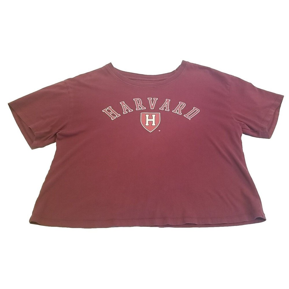 BURGUNDY HARVARD Cold Crush SHORT-SLEEVE CROPPED SHIRT L Spirit University